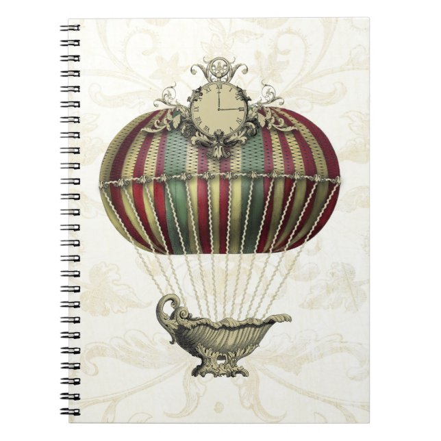Baroque Balloon with Clock Notebook (Front)
