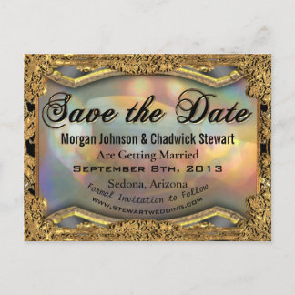 Baroque Barnetcue Formal Save the Date Postcards