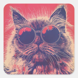 Baroque Bassist: The Anxious Himalayan Square Sticker