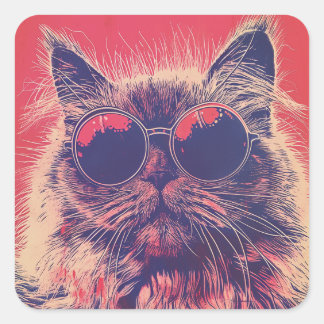 Baroque Bassist: The Anxious Himalayan Square Sticker