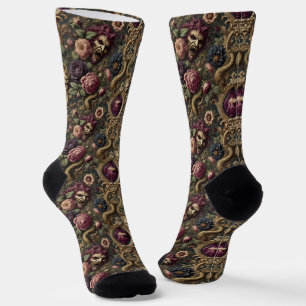 Baroque Battles & Blooms – Gothic Tapestry Socks