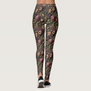 Baroque Battles & Blooms – Gothic Victorian Leggings