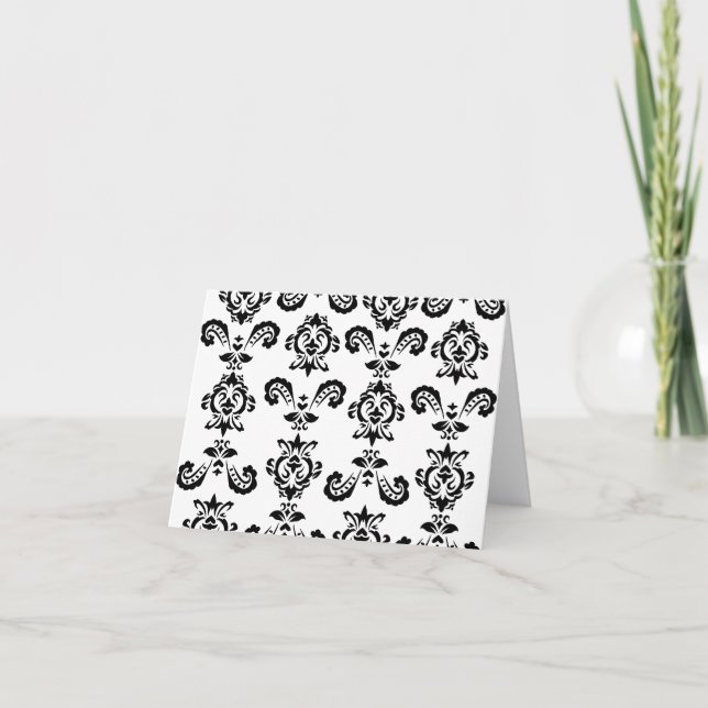 Baroque Black Notecards (blank inside) (Front)