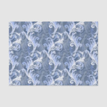 Baroque blue colour pattern