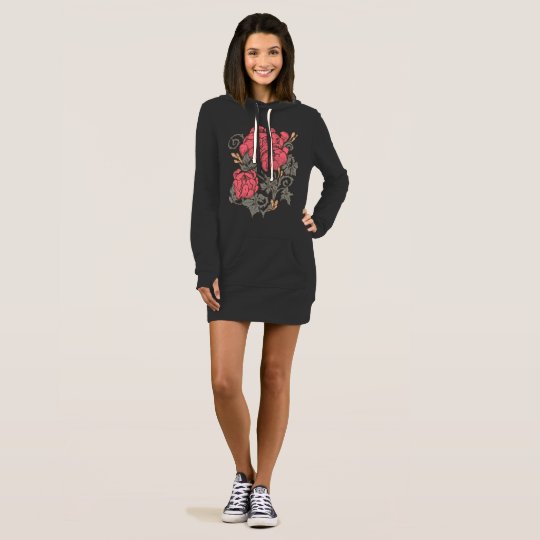 Baroque Bouquet Hoodie Dress