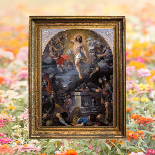 Baroque Catholic Art Resurrection of Jesus Easter Poster