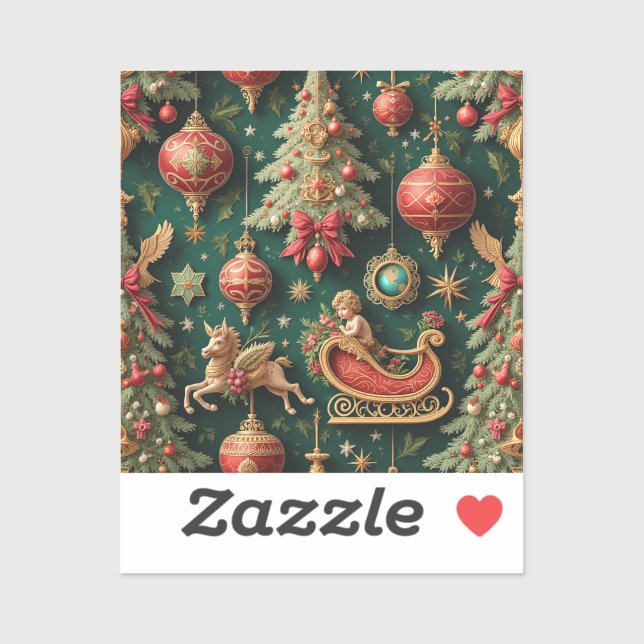 Baroque Christmas Vinyl Sticker (Sheet)