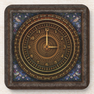 Baroque clock coasters