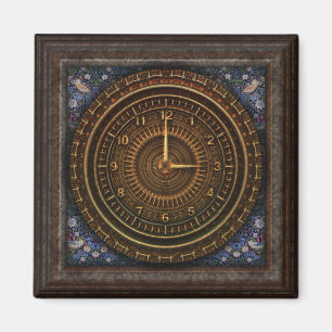 Baroque clock magnet