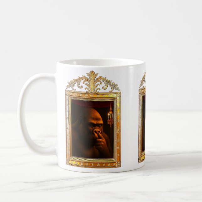 Baroque comedy gorilla coffee mug (Left)