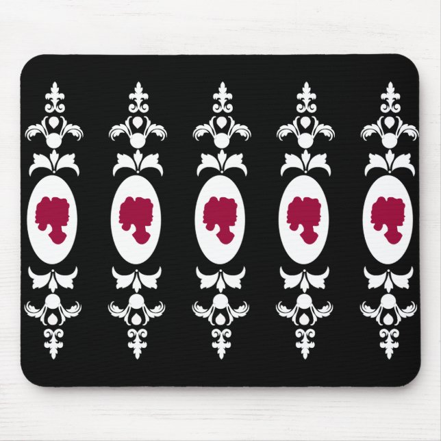 Baroque Damask Cameo Mouse Pad (Front)