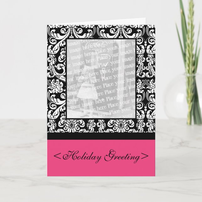 Baroque Damask Greeting Card (Front)