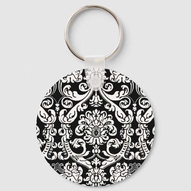 Baroque Damask Keychain (Front)