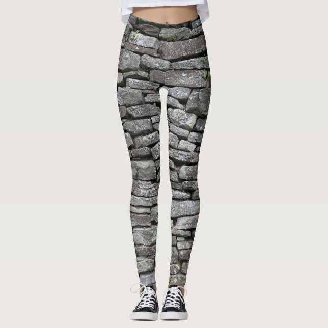 Baroque Damask: Luxury Floral Pattern Leggings (Front)