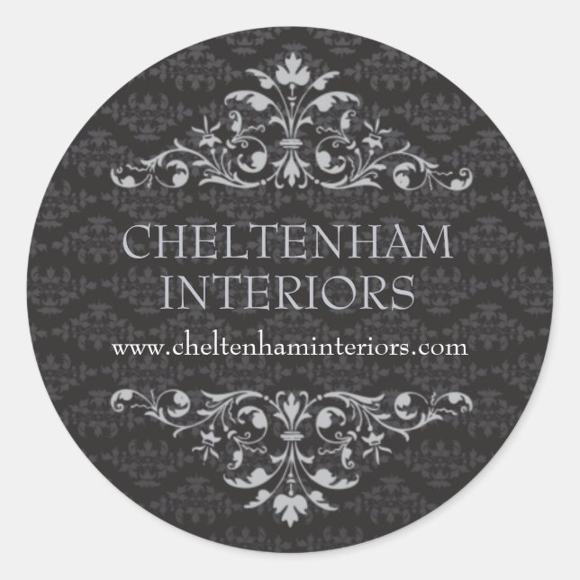 Baroque Damask Sticker (Front)