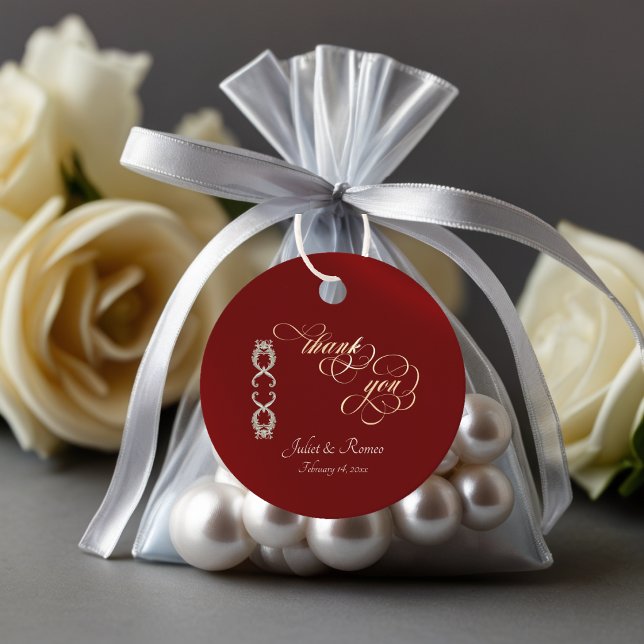 Baroque Design & Monogram - Blue Favour Tags (Creator Uploaded)