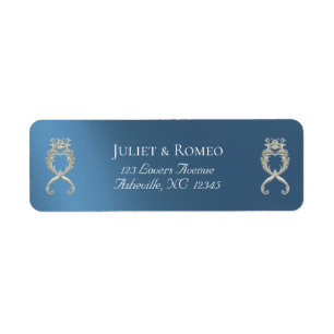 Baroque Design Return Address - Blue Label