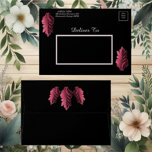 Baroque Elegance Floral Motifs Acanthus Swirls Envelope