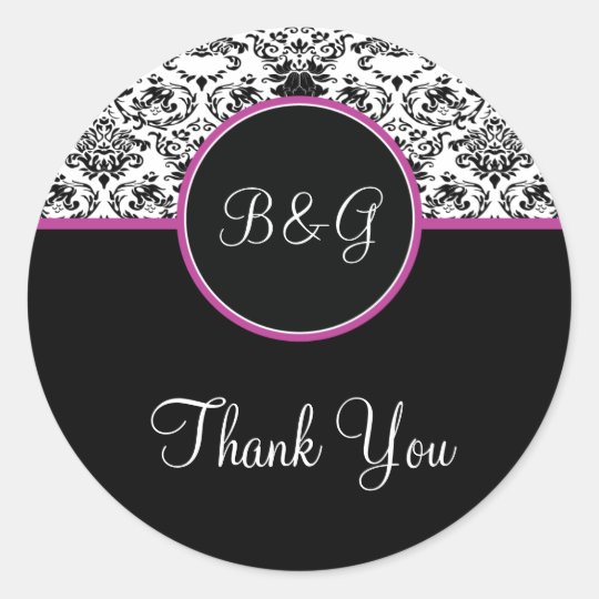 Baroque Elegance Thank You Sticker