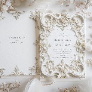 Baroque Elegance Wedding Frame Invitation