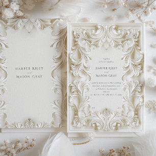 Baroque Elegance Wedding Frame Invitation