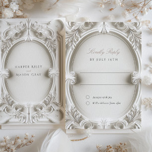 Baroque Elegance Wedding RSVP Card