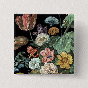 Baroque Floral - Bouquet of Flowers 15 Cm Square Badge