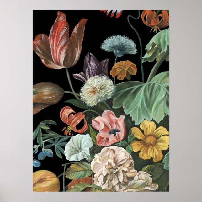Baroque Floral - Bouquet of Flowers Poster (Front)