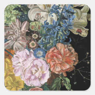 Baroque Floral - Bouquet Square Sticker