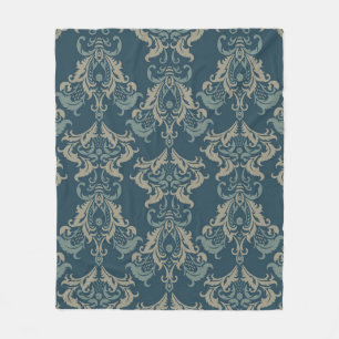 Baroque floral pattern. classic floral ornament. v fleece blanket