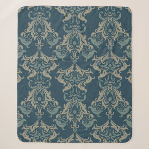 Baroque floral pattern. classic floral ornament. v sherpa blanket