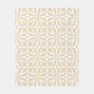 Baroque floral pattern vintage seamless. Victorian Fleece Blanket