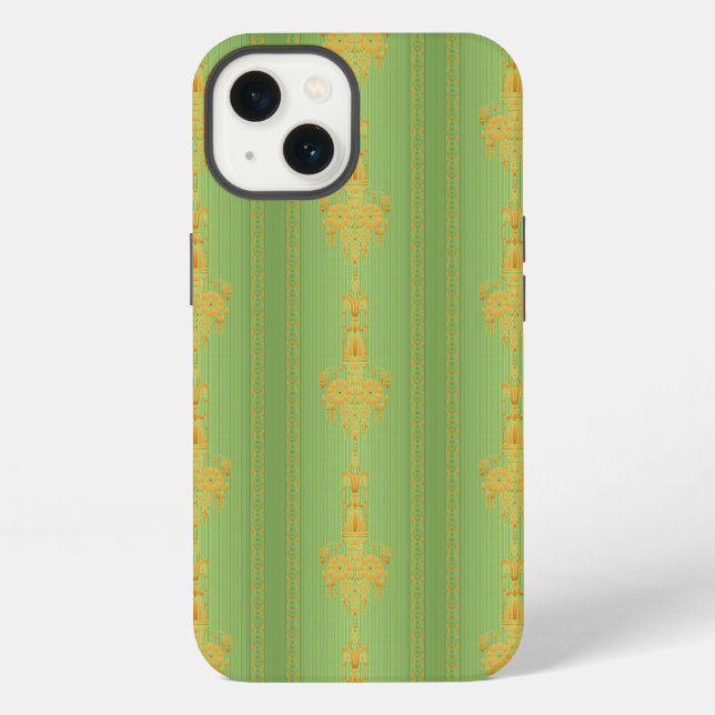 Baroque floral pattern with border V2020 Case-Mate iPhone Case (Back)