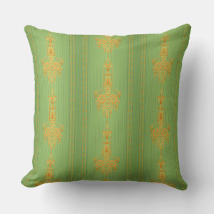 Baroque floral pattern with border V2020 Cushion