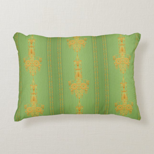 Baroque floral pattern with border V2020 Decorative Cushion (Front)