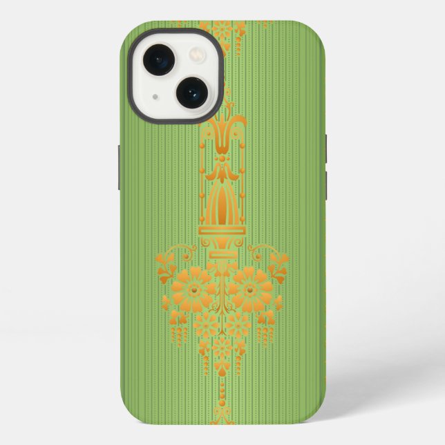 Baroque floral pattern with border V2020 iPhone Case (Back)