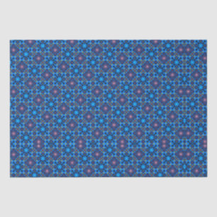 Baroque Flourish Blue Design Tissue Paper