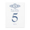 Baroque frame monogram wedding table number card