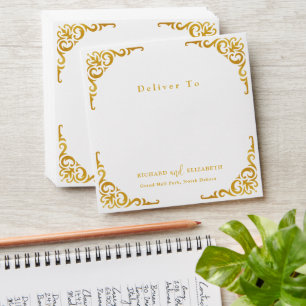 Baroque Frame Royal Burgundy Ornamental Envelope