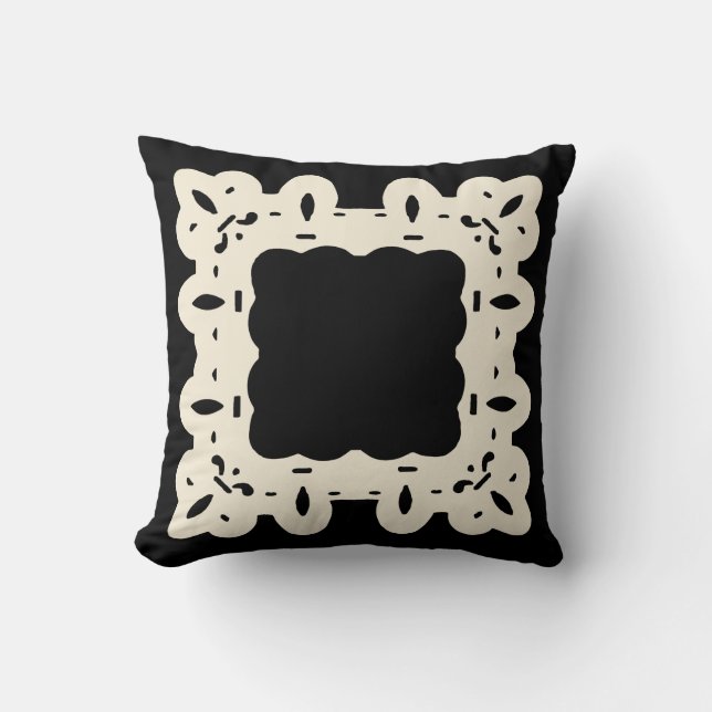 Baroque Frame Throw Pillow (Front)