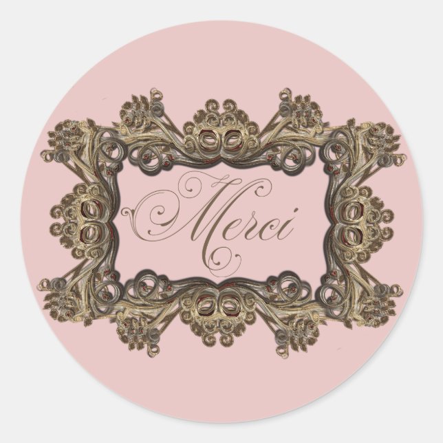 Baroque French-Inspired Round Envelope Seals (Front)