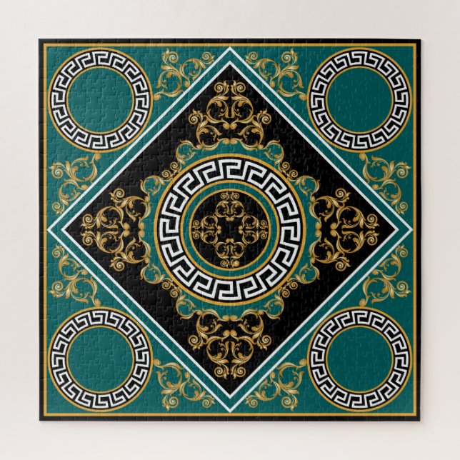 Baroque Gold: Black Elegance Jigsaw Puzzle (Vertical)