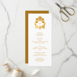 Baroque Gold Foil Wedding Program