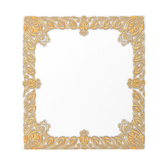 Baroque Gold Framed Notepad (Front)