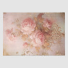 Baroque gold ornaments lush pink roses decoupage