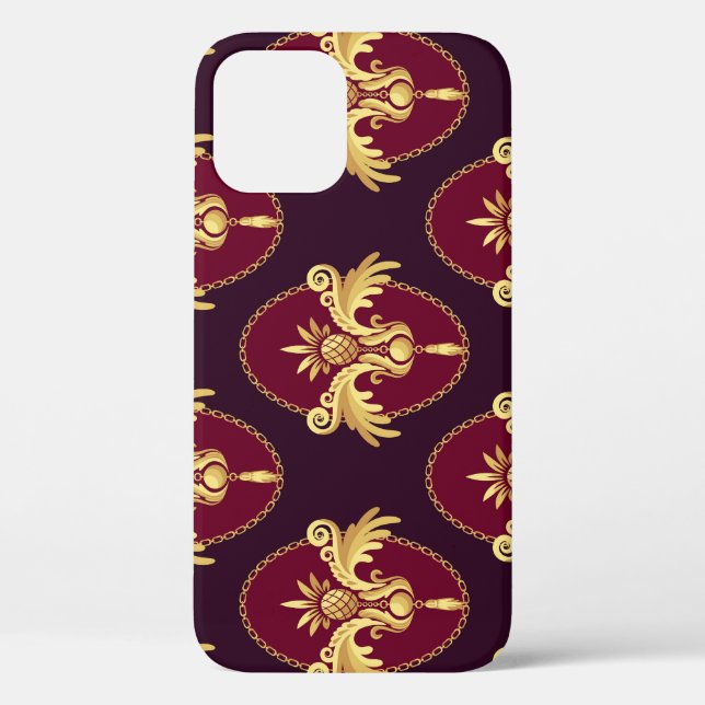 Baroque Gold Sconce Magenta Pattern Case-Mate iPhone Case (Back)