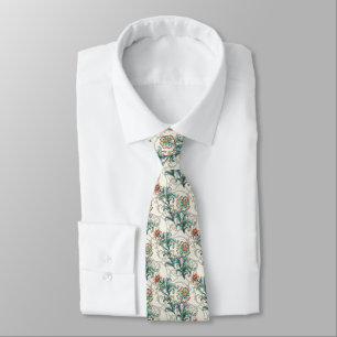Baroque Golden Floral Elegant Wedding  Tie