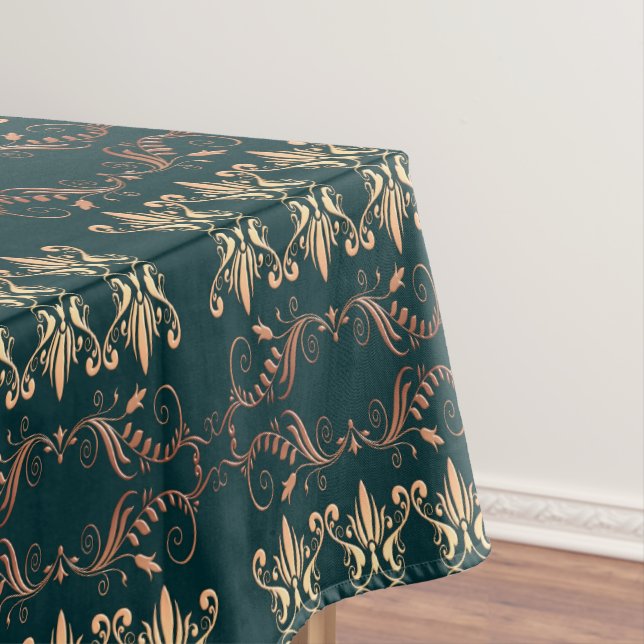 baroque golden pattern tablecloth (In Situ)
