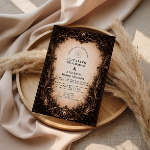 Baroque Gothic Frame Wedding Invitation