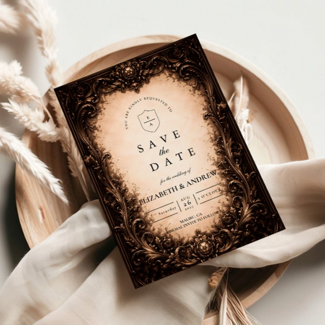 Baroque Gothic Frame Wedding Save The Date (Creator Uploaded)
